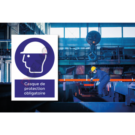Casque de protection obligatoire