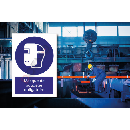 Masque de soudage obligatoire