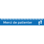 MERCI DE PATIENTER - 100x15cm - VINYLE SOL ANTIDERAPANT
