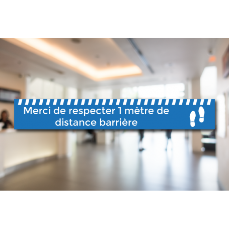 MERCI DE RESPECTER 1M - 100x15cm - VINYLE SOL ANTIDERAPANT