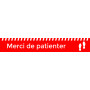 MERCI DE PATIENTER - 100x15cm - VINYLE SOL ANTIDERAPANT